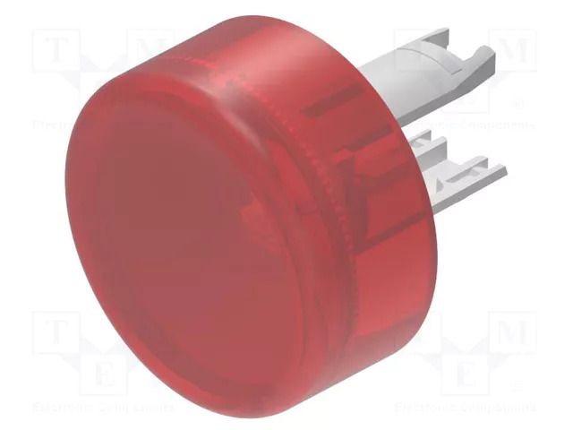 Actuator lens; 18; red; plastic; Ø13.8mm EAO 18-962.2