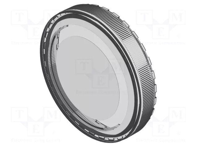 Actuator lens; OptoHiT; silver; plastic; Ø23.7mm EAO 704.602.7A01