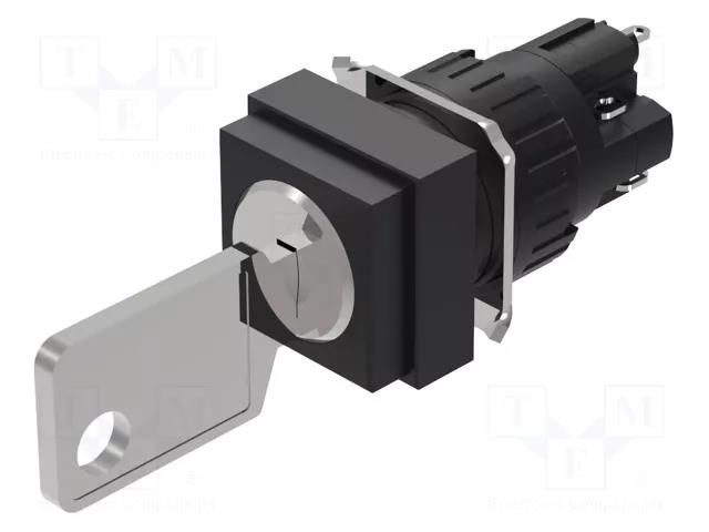 Switch: rotary with key; 16mm; Stabl.pos: 1; NC + NO; 51; Pos: 2 EAO 51-145.025D2