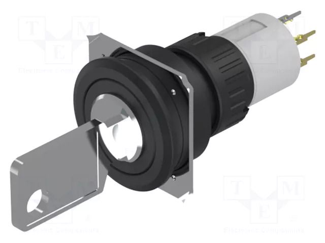 Switch: rotary with key; 22mm; Stabl.pos: 2; NC + NO; flat; 51 EAO 51-415.036DF