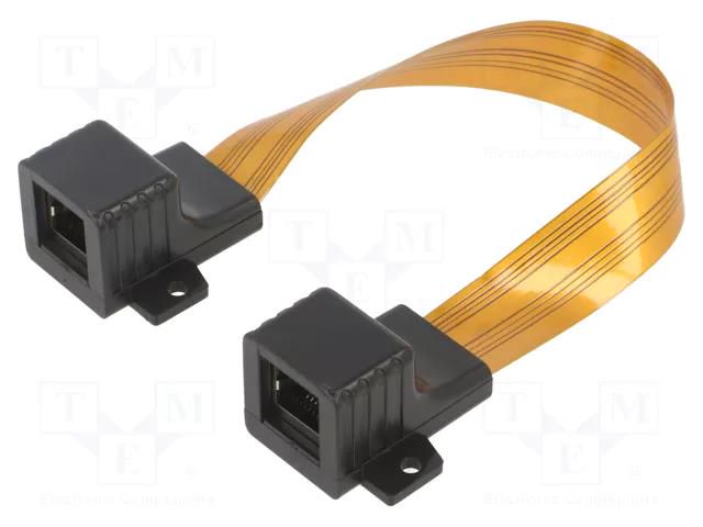 Extender Ethernet; RJ45 socket,both sides; ribbon; 5,5e; orange LANBERG ADS-RJ45-RJ45-245