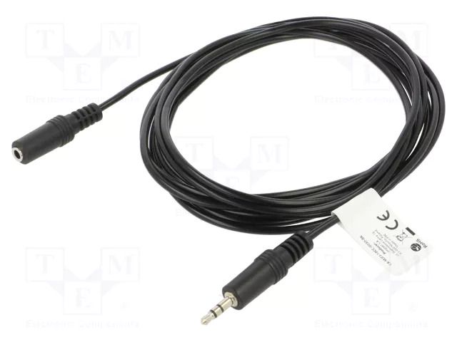 Cable; Jack 3.5mm 3pin socket,Jack 3.5mm 3pin plug; 3m; black LANBERG CA-MJFJ10CC-0030BK