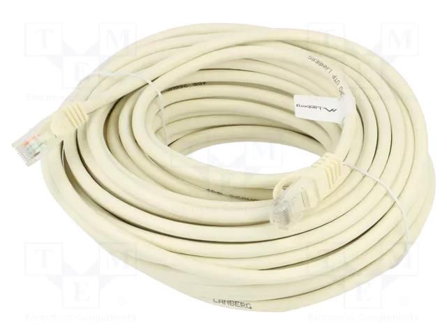 Patch cord; U/UTP; 6; stranded; CCA; PVC; white; 20m; 26AWG; Cores: 8 LANBERG PCU6-10CC-2000-W