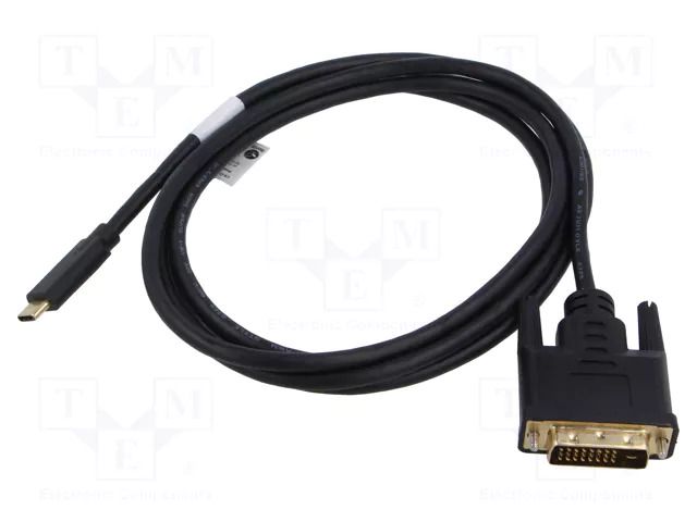 Adapter; USB 3.1; DVI-D (24+1) plug,USB C plug; gold-plated LANBERG CA-CMDV10CU-0018BK
