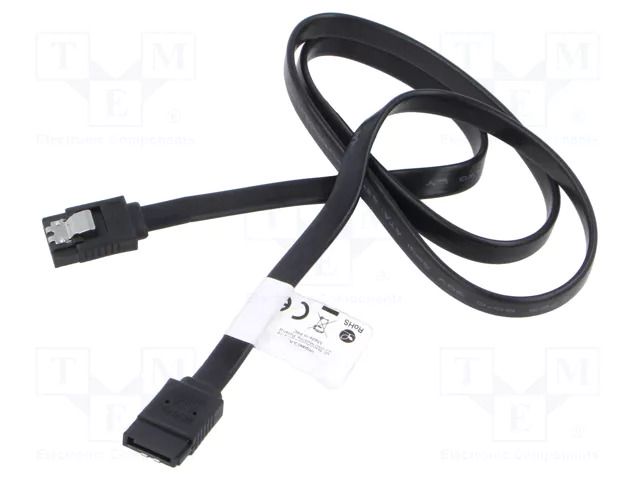 Cable: SATA; SATA plug,both sides; 0.7m; with metal latches LANBERG CA-SASA14CU-0070BK