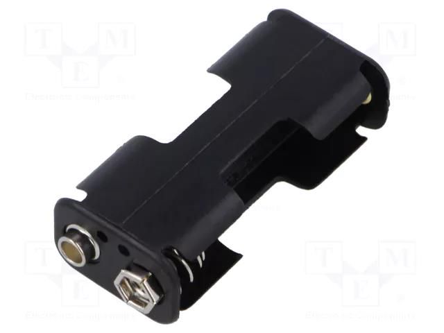 Holder; AA,R6; Batt.no: 2; 6F22 type; black GOOBAY GOOBAY-11461