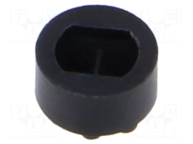 Spacer sleeve; LED; Øout: 5.1mm; ØLED: 3mm; L: 3.1mm; black; UL94V-0 BIVAR LTM-120