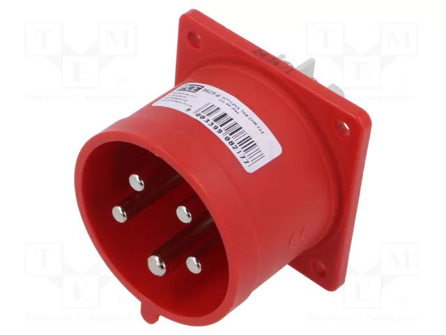 Connector: AC supply 3-phase; socket; male; 32A; 400VAC; IEC 60309 PCE 8625-6