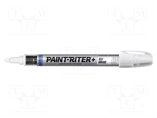 Marker: with liquid paint; white; PAINTRITER+ HP; Tip: round MARKAL MAR-96960-WH