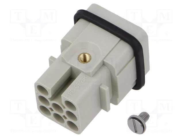 Contact; male; w/o contacts; PIN: 8; size 1; 21x21mm; HDC WEIDMÜLLER HDCHD8MC