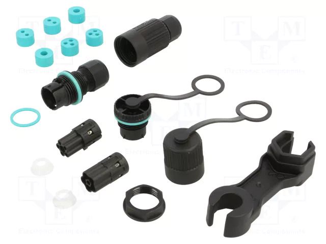 Connector: AC supply; screw terminal; male + female; TH384; 10A TECHNO THB.384.A5A.R