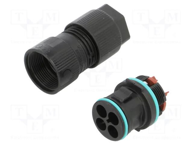 Connector: AC supply; screw terminal; male; TH389; 23mm; 630V; IP68 TECHNO THB.389.A3EU