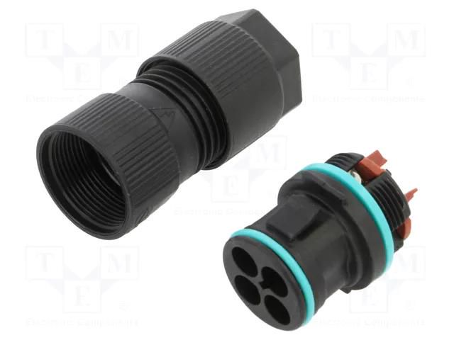 Connector: AC supply; screw terminal; male; TH389; 23mm; 630V; IP68 TECHNO THB.389.A4EU