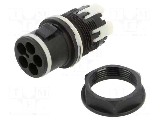 Connector: AC supply; snap-on; male; TH389; 17.5A; 500V; ways: 4 TECHNO THS.389.L4A