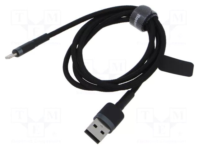 Cable; High Speed,USB 2.0; Apple Lightning plug,USB A plug; 1m BASEUS CALKLF-BG1