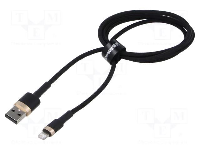 Cable; High Speed,USB 2.0; Apple Lightning plug,USB A plug; 1m BASEUS CALKLF-BV1
