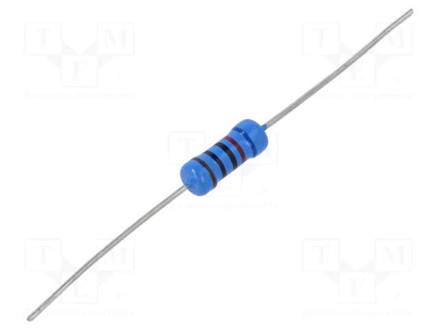 Resistor: metal film; THT; 620Ω; 2W; ±1%; Ø0.7x25mm; Ø5x12mm; axial ROYALOHM MF02SFF6200A10