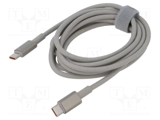 Cable; High Speed,USB 2.0; USB C plug,both sides; 2m; golden BASEUS P10319800G21-01