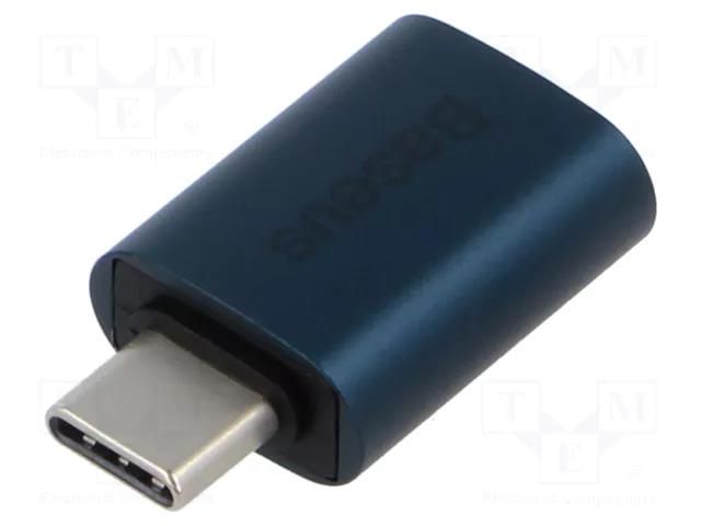 Adapter; USB 3.2 Gen 2; USB A socket,USB C plug; blue BASEUS ZJJQ000003