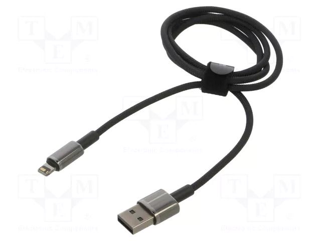 Cable; High Speed,USB 2.0; Apple Lightning plug,USB A plug; 1m BASEUS CALWJ-01