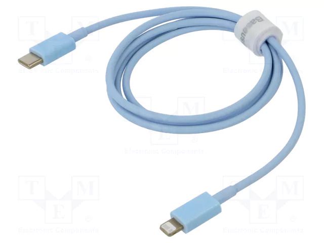 Cable; High Speed,USB 2.0; Apple Lightning plug,USB C plug; 1m BASEUS CAYS001903