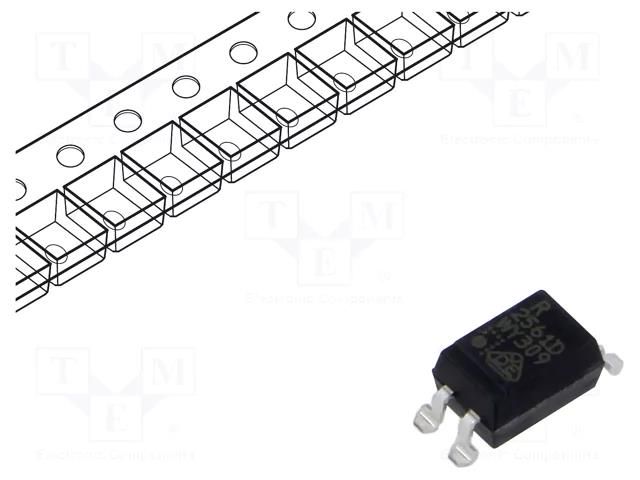 Optocoupler; SMD; Ch: 1; OUT: transistor; Uinsul: 5kV; Uce: 80V RENESAS PS2561DL-1Y-V-F3-A