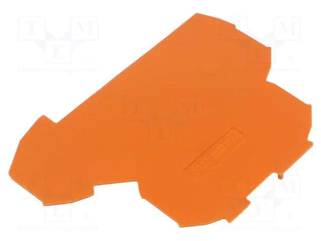 End/partition plate; orange; 2002 WAGO 2002-2292
