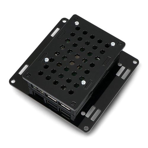 Case for Raspberry Pi 5 Vesa v2 for mounting on a monitor - black GRL-23992 5906063496017