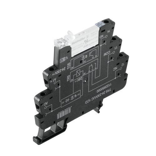 Relay module, 24…230 V UC ±10 %, Green LED, Rectifier, 1 CO contact (AgNi) , 250 V AC, 6 A, Screw connection Weidmuller 1122850000 04032248905232
