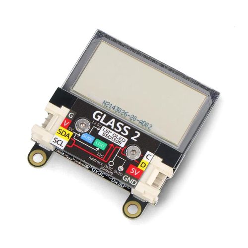 Glass2 Unit - with transparent 1,51'' 128x64px OLED display - M5Stack U158-B MSS-24054 6972934174826