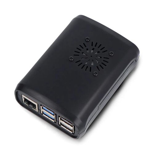 Case for Raspberry Pi 5 with fan and heatsink - ABS - black DNG-24513 5904422384760