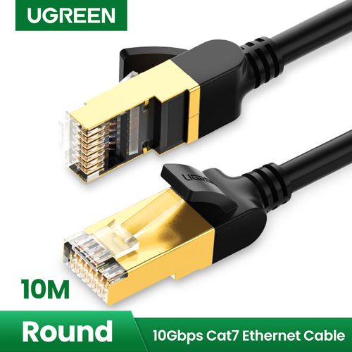 Кабель F/FTP CAT7 с вилками 2xRJ45 10м черный NW107 UGREEN UGREEN/11273 6957303882731