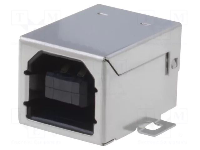 Connector: USB B; socket; SMT; horizontal; USB 2.0; gold-plated ADAM TECH USB-B-S-RA-TSMT