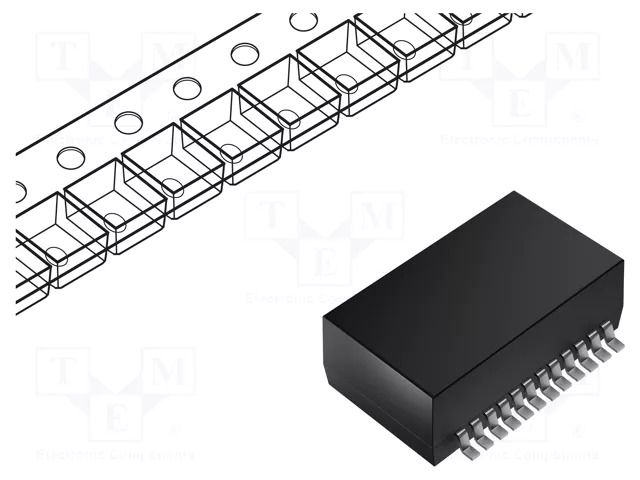 Transformer: LAN; SMD; 1dB; Network: Ethernet 10/100/1000Mbps PULSE H5007NLT