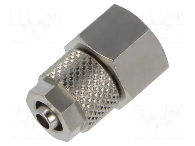 Screw-on fitting; threaded; max.15bar; nickel plated brass; 4mm PNEUMAT 1030-6/4-1/8