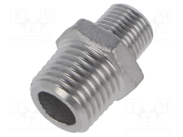Nipple; threaded,reductive; max.10bar; 22.5mm PNEUMAT 2020-1/4-1/8-ES
