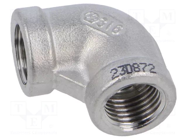 Threaded fitting; angled 90°; max.10bar PNEUMAT 5010-1/4-ES