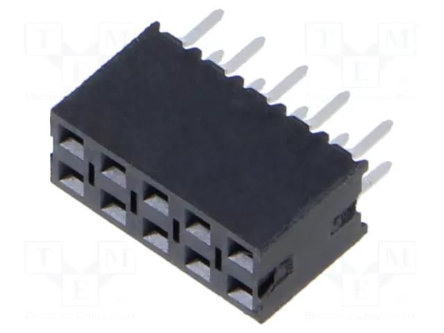 Connector: pin strips; socket; male; PIN: 10; straight; 2.54mm; THT SAMTEC BCS-105-F-D-TE