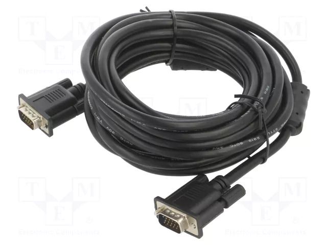 Cable; D-Sub 15pin HD plug,both sides; black; 5m LANBERG CA-VGAC10CC-0050B