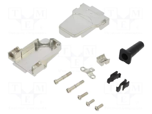 Enclosure for connectors: D-Sub; D-Sub 9pin,D-Sub HD 15pin ENCITECH D45ZF09-RG+M3-K