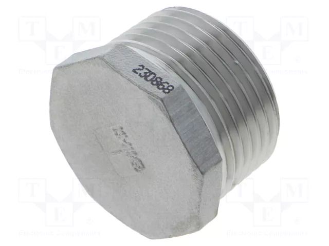 Screw plug; max.10bar; acid resistant steel AISI 316; 24mm PNEUMAT 3020-1-ES