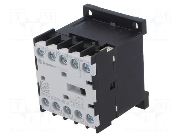 Contactor: 4-pole; NO x3 + NO; 24VAC; 12A; for DIN rail mounting FINDER 6K.04.8.024.4812