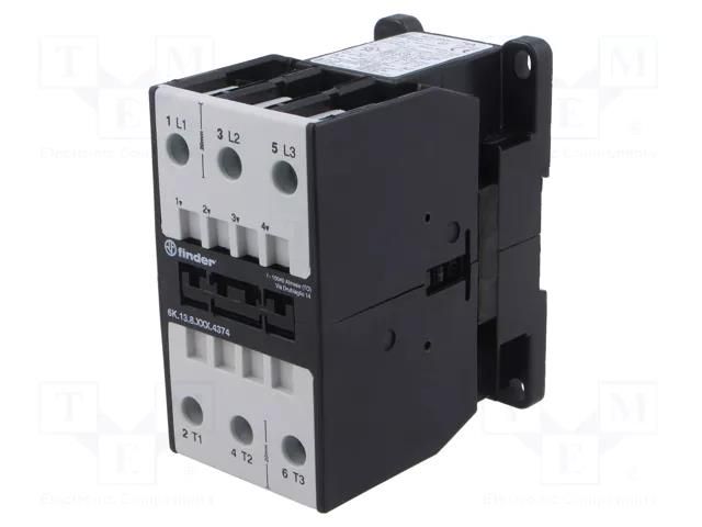 Contactor: 3-pole; NO x3; 24VAC; 74A; for DIN rail mounting; 6K FINDER 6K.13.8.024.4374
