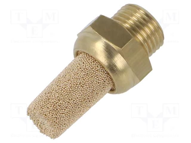 Sound suppression silencer; Thread: G 1/8"; sintered bronze PNEUMAT 7030-1/8