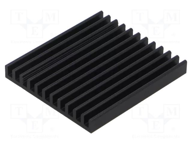 Heatsink: extruded; grilled; black; L: 50mm; W: 45mm; H: 6mm; anodized FISCHER ELEKTRONIK SK511/50/SA