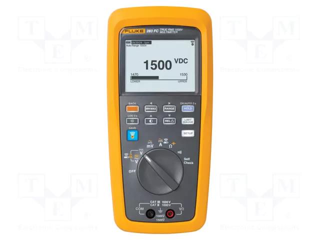 Meter: digital multimeter; VAC accuracy: ±(1%+3digit); IP52 FLUKE FLK-283FC/EUR