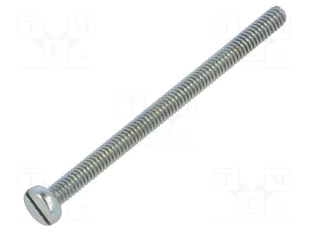 Screw; M2x30; 0.4; Head: cheese head; slotted; 0.5mm; steel; zinc BOSSARD B2X30/BN330