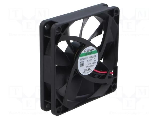 Fan: DC; axial; 12VDC; 70x70x15mm; 30dBA; Vapo; 3500rpm SUNON MF70151V1-A99