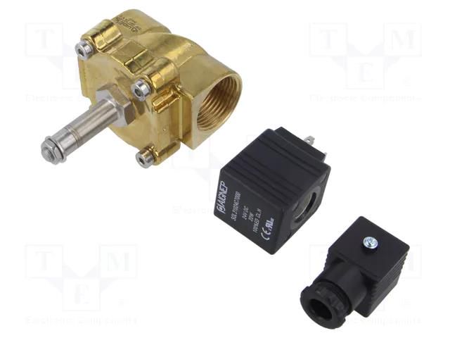 Electromagnetic valve; G 1"; brass; FKM; Valve: 2/2 NC; 24VDC AIGNEP FMM-03F-1-V-NC-D