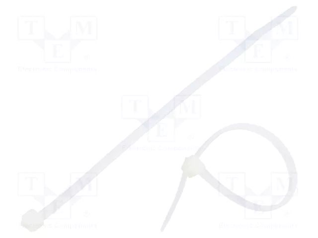 Cable tie; L: 120mm; W: 2.5mm; natural; polyamide; 80N; 100pcs. MPC INDUSTRIES UTIE2.5X120N